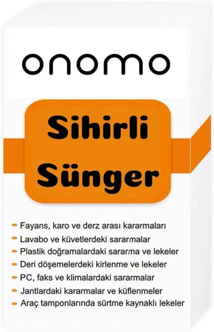Sünger, Çok Amaçlı Temizlik Süngeri, Fayans, Lavabo, Plastik ve Deri Yüzeyler İçin 3 Adet