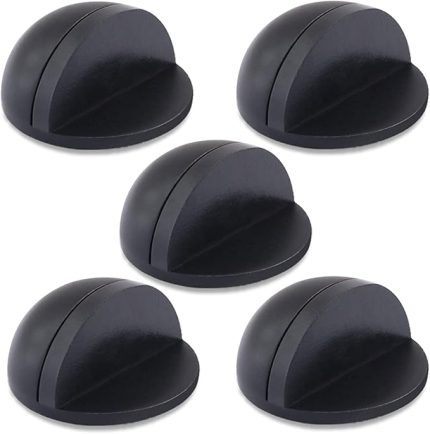 5 ADET Yarımay Kapı Stoperi Tamponu Kendinden Yapışkanlı Kapı Stopu Mat Siyah