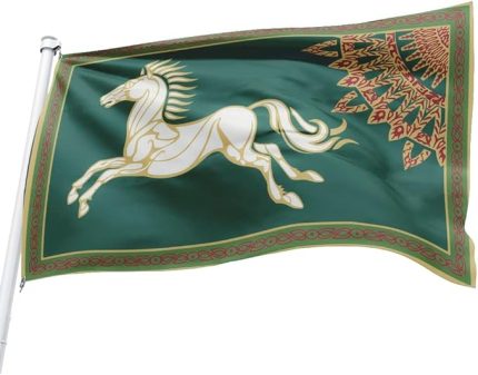 LOTR Rohan Bayrak Afiş 3X5 Feet Yeşil