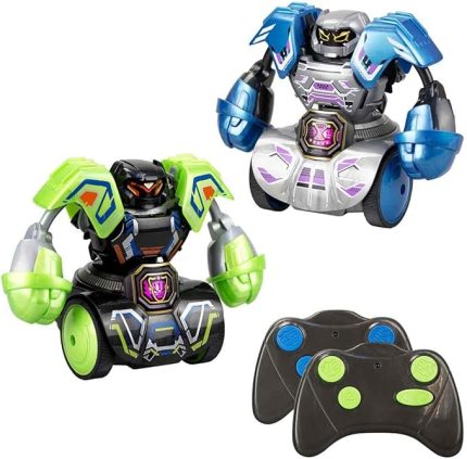 Sesli ve Işıklı Uzaktan Kumandalı Robo Kombat Tornado 2’li Paket - Siyah Ve Gri Robot