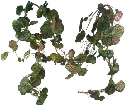 Sarmaşık Kırmızı Yeşil Sardunya 5Dallı 230cm Doğalgaz Borusu Kapatıcı Dekoratif Yapay Çiçek