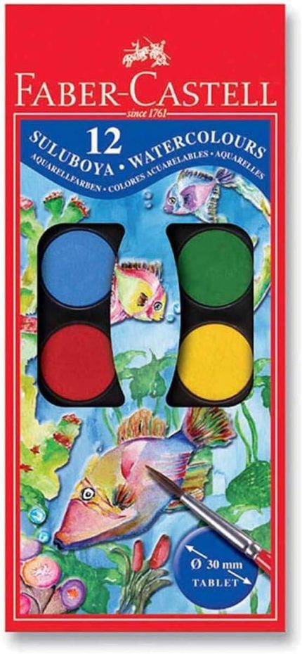 Büyük Hazneli Suluboya 12 Renk (5292 125012)