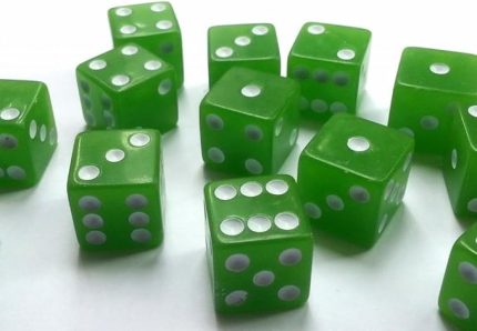 10 GREEN CASINO STYLE / CRAPS - LARGE 19MM NEW