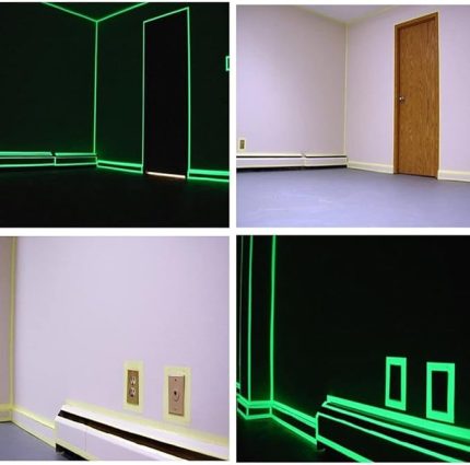 Karanlıkta Işık Veren Yansıyan 4 Metre Fosforlu Yeşil Şerit Bant