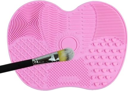 Silikon Makyaj Fırça Temizleme Pedi Pratik ve Kolay Kullanımlı Fırça Temizleyici Mat Aparat (15 Cm)