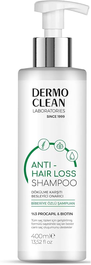 Clean Biberiye Özlü Şampuan, Dökülme Karşıtı Besleyici ve Onarıcı, Procapil ve Biotin İçerikli 400 Mililitre