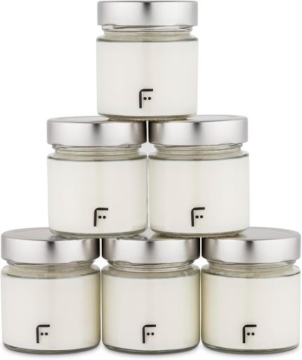 Pasteur Yoğurt Makinesi 6'lı Cam Kavanoz Seti, 212 ml, Metal Kapaklı