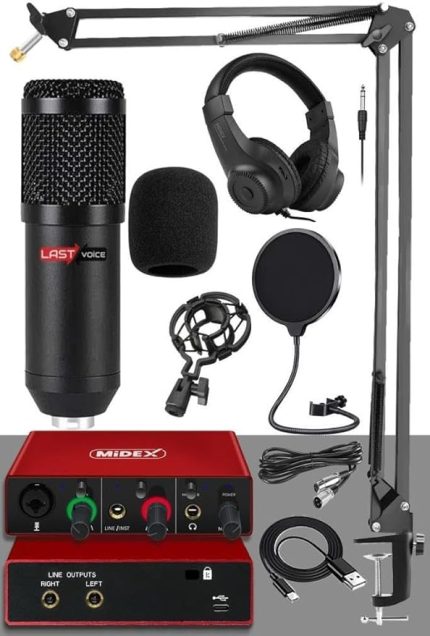 Stüdyo Ekipmanları Style Paket-2 BM800 Mikrofon Ses Kartı Stüdyo Kayıt Seti