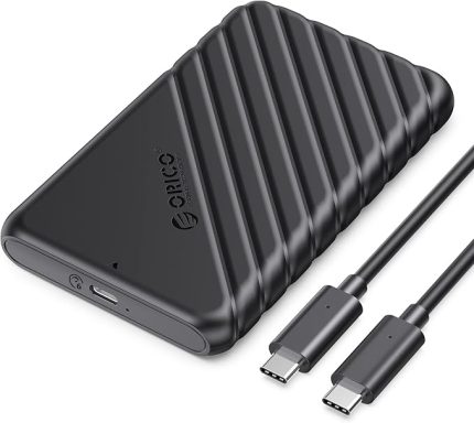 Type-C to Type-C USB3.1 Gen1 6Gbps 2.5” inch SATA SSD Hard Disk Kutusu Siyah
