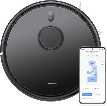 Robot Vacuum S20, 5000Pa Emiş Gücü, Akıllı Robot Süpürge, Siyah