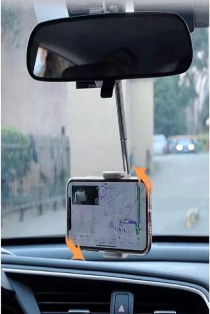 Araba Dikiz Aynasına Takılan Akrobat Telefon Tutucu siyah