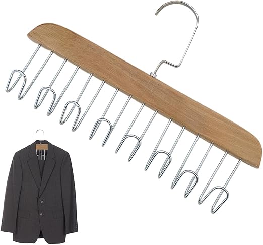 Home Ahşap Sütyen Askısı,Kravat,Ceket,Kemer Ve Sütyen İçin Dolap İçi Ahşap Düzenleyici Askı (2 Adet) - Görsel 2