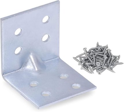 Mobilya Dolap Köşe Bağlantı Sabitleme L Demir Gönye 40x40x40 mm (25 ADET)