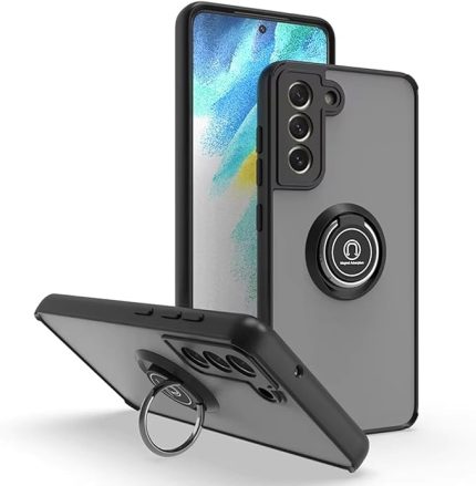Samsung Galaxy A35 ile uyumlu Kılıf Thunder Hux Yüzüklü Kapak Şık ve Dekoratif Model Stand Olabilen 360° Dönebilen Yüzük Aparatı ve Kamera Korumalı Yükseltilmiş Thunder Hux Kapak