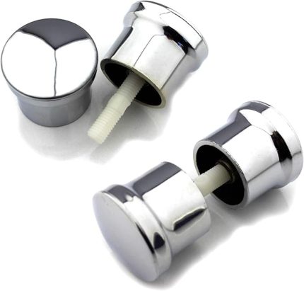 2 Takım Duşakabin Kulpu 2 Kapaklık Duşakabin Kulp Krom 2 İç 2 Dış Çift Kapak Topuz Kulp