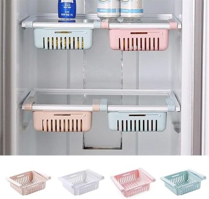 Amaçlı Uzayıp Kısalabilir Buzdolabı Düzenleyici Sepeti Rafı