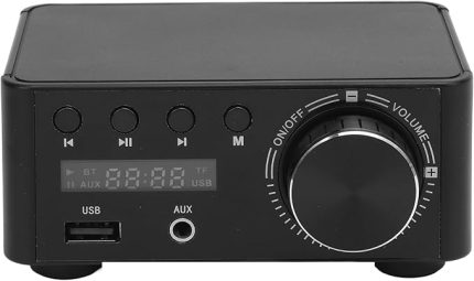 güç amplifikatörü, 80wx2 Hifi Stereo Bluetooth 5.0 Dijital güç amplifikatörü Sistemi, Mini Sınıf D Amp Ev Ses Bileşeni Amplifikatörler, Destek Tf Kart/u Disk/usb Ses