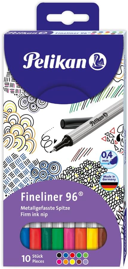 Fineliner 96 çeşitli 10'lu-Kılıf