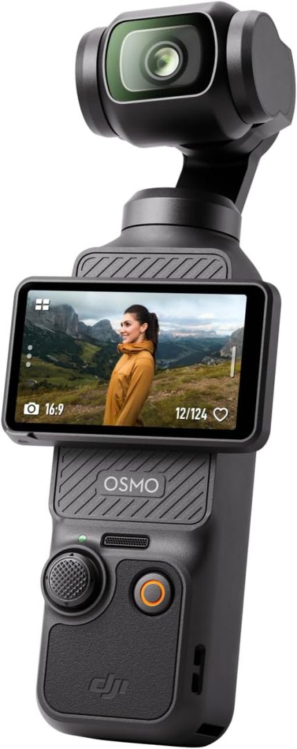 Osmo Pocket 3 - Entegre Kameralı Elde Taşınabilir 3 Eksenli Gimbal Sabitleyici, 12 MP 1/2,3” CMOS 4K60 Video, Hareketli Ekran YouTube, TikTok, Video Vlog, Akıllı Telefona Takılabilir, Siyah