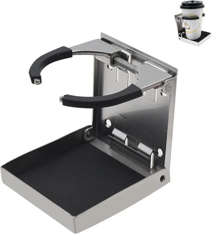 1 adet paslanmaz çelik ayarlanabilir katlanır bardak bardak tutucu, stant tutucu, evrensel, deniz botları, otomobil, kamyon için