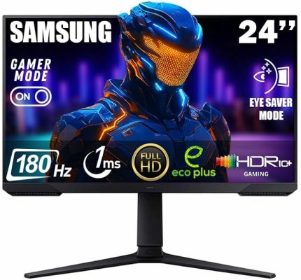 Odyssey G3 LS24DG302EUXUF 24" Oyuncu Monitörü, 1ms, VA, 180Hz, FreeSync Premium, HAS+Pivot, Eye Saver Mode, Flicker Free, Game Mode