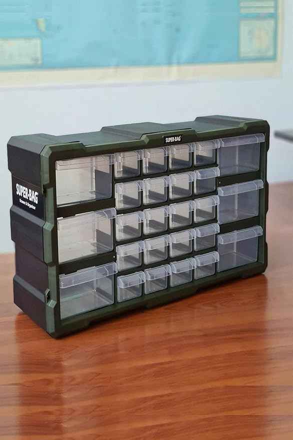 Bag 26'lı Mono Blok Çekmece Seti Hobby Organizer Seti Monoblok Çekmece Vida Dübel Kutusu Takı Kutusu ASR6004 - Görsel 2