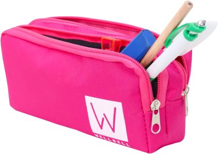 İki Gözlü Kalemlik - Kalem Çantası (Pembe)
