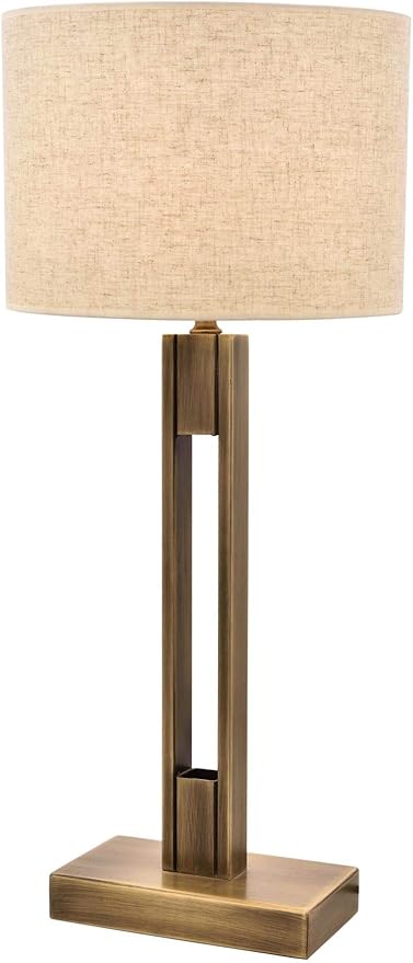 ML-9108-1E Eskitme Kaplama Masa Lambası, E27, Metal, 35 Cm