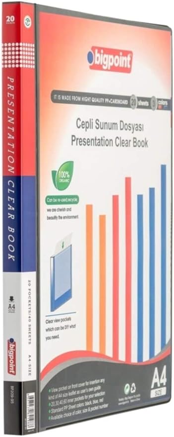 Sunum Dosyası Cepli 20'li Siyah