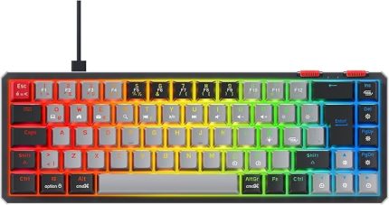 Yoru Mini Type-c Bağlantı RGB Mekanik Gaming Oyuncu Klavyesi Red Switch Q Tr Hot Swap