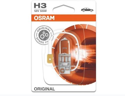 H3 12V 55W Orijinal Halojen Far Ampülü, 1 Adet Blister Ambalaj