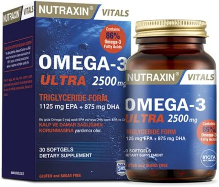 Vitals Ultra Omega-3 2500 mg 30 Kapsül Takviye Edici Gıda