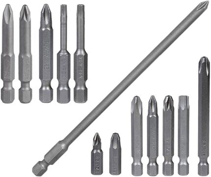 13 PARÇA SET İzeltaş-Klytek Matkap Bits Uç Vidalama Ucu Düz Yıldız Torx Uç