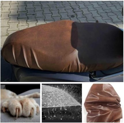 Caro (177) Kahverengi Honda activa 125 delux 2024 Deri Sele Kılıfı Örtüsü Brandası- ile uyumlu