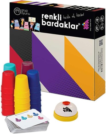 Zeka Renkli Bardakları Zeka ve Akıl Oyunu 3+ Yaş 5 Oyuncu