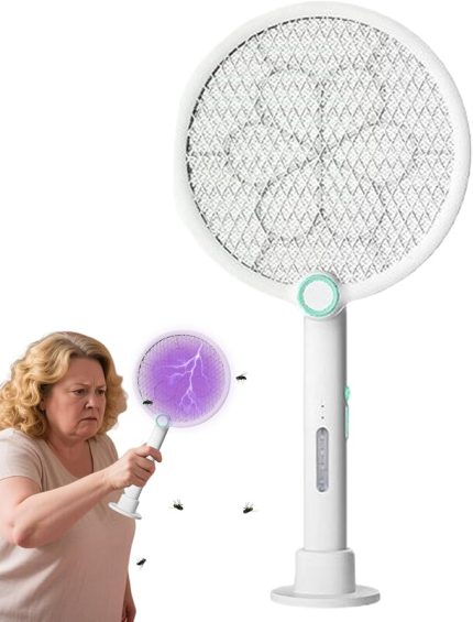 Öldürücü Raket - Şarj Edilebilir Ev İçi Sinek Raketi - Aile Sevdikleri Arkadaşlar İçin Günli Sinek Tuzağı Uyku Yardımcısı İç Dış Mekan Kullanımı