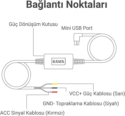 PT01 D8 / D10 Uyumlu Mini USB Park Modu Bağlantı Kiti Akü Sigorta Park Modunda Kayıt için Bağlantı Kablosu - Görsel 5