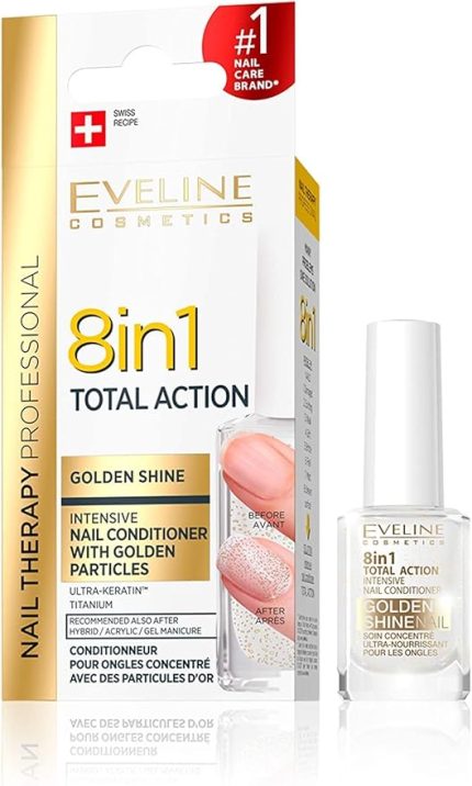 Cosmetics 8 in 1 Total Golden Shine Intensive Nail Conditioner 12 ml