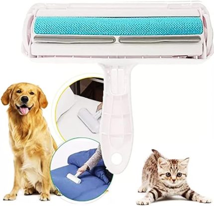 Enfein Kedi Köpek sürgülü Tüy Toplayıcı Hazneli 2 Yönlü Kıyafet koltuk Halı Yatak Kıl Toz Tüy Toplayıcı sürgülü Gırgır Mavi