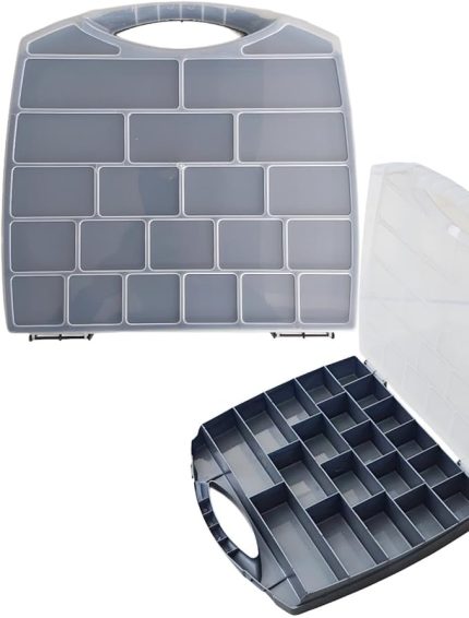 20 Bölmeli Organizer, Küçük Parçalar Saklama Kutusu, Şeffaf Plastik Alet Düzenleyici Saklama Kutusu Vidalar, Cıvatalar, Çiviler, Boncuk için Avandanlık Gri