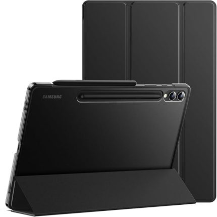 Galaxy Tab S10 Plus/Tab S9 Plus 12.4 Inç S Pen Tutucu Yumuşak Standı Tablet Kılıfı (Siyah)