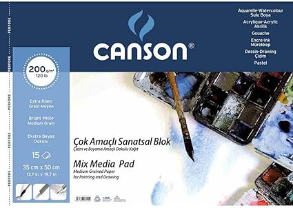 Fineface Çok Amaçli Resim Bloklari 200Gr 35X50 15Yp Spiralli Resim Defteri - Görsel 2