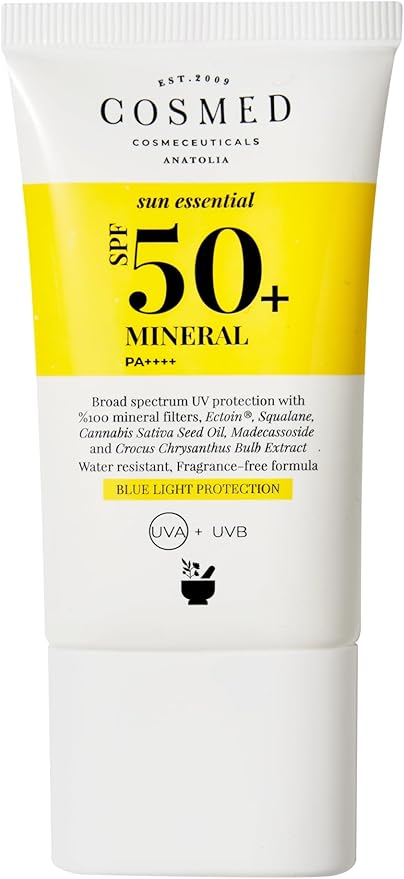 Mineral SPF 50 Çok Hassas Ciltler için Yüzde Yüz Mineral Filtreli Yüz Güneş Kremi