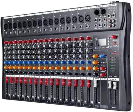 Mix DM-16 Deck Mikser 16 Kanal Ses Mikseri (Bluetooth USB Efekt)