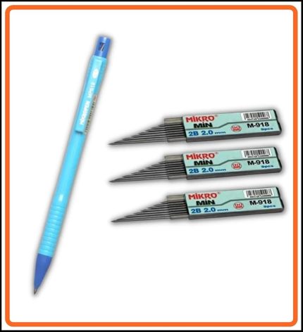 Mm Kalın Uçlu Versatil Kalem Pembe Renk 1 Adet ve 2.0 Mm Kalın Uç Siyah 3 Adet Kalın Uçlu Mekanik Kalem