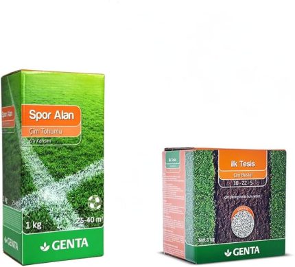 Spor Alan Çim Tohumu - İlk Tesis Çim Gübresi - 40 m2 alan için
