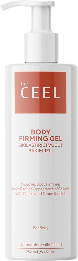 Ceel Vücut Bakım Jeli 250 ml - Kafein, Üzüm Çekirdeği Yağı ve Vitamin E İçeren Nemlendirici & Pürüzsüz Görünüm Destekleyici Vücut Jeli