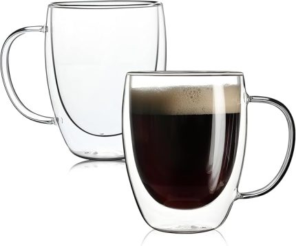 350ml çift katmanlı Kulplu cam bardak