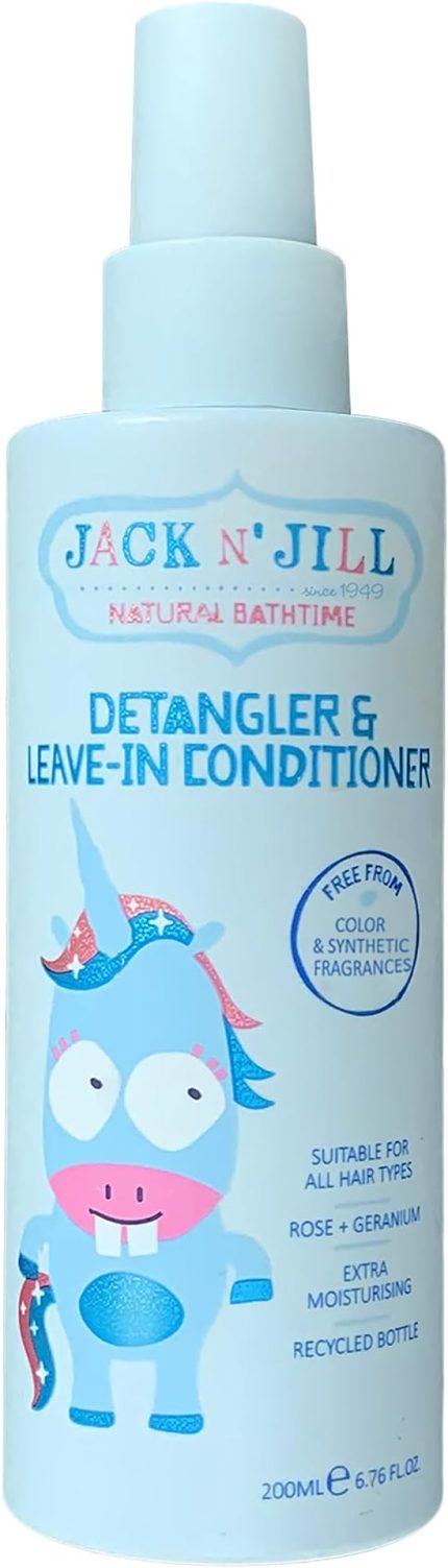 N'Jill N' Jill Doğal Banyo Zamanı Detangler ve Durulanmayan Saç Kremi - Tüm Saç Tiplerine Uygun, Ekstra Nemlendirici, Silikonsuz, Zulüm İçermez, Vegan - 200 ml (1'li Paket)