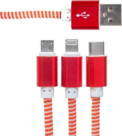 MICRO USB/TYPE-C/LIGHTNING 2.1A METAL 1.2 METRE ŞARJ VE DATA KABLOSU